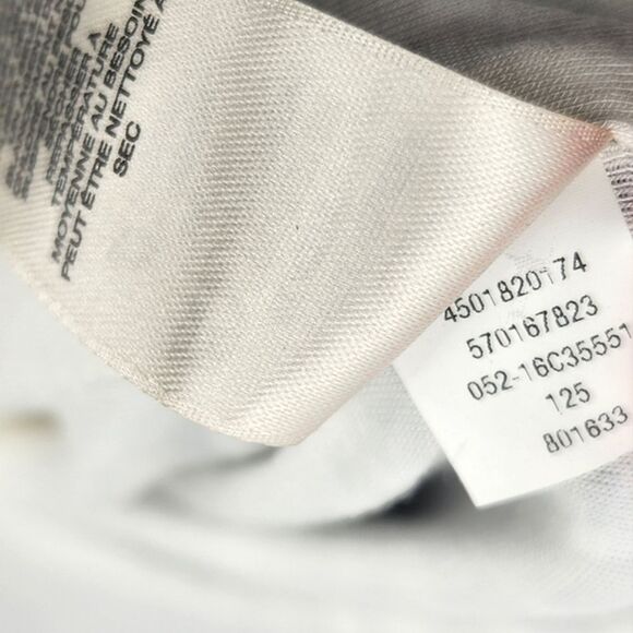 Chico's Chevron Stripe Maxi Skirt Size 0 Womens Blue White Art Print Side Slit - Picture 10 of 10